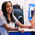  Student engaged in class